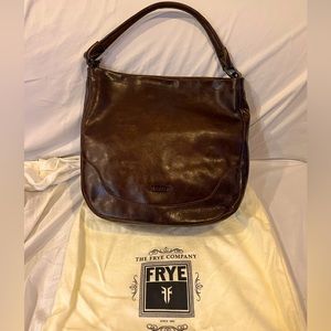 Frye shoulder bag, saddle brown leather